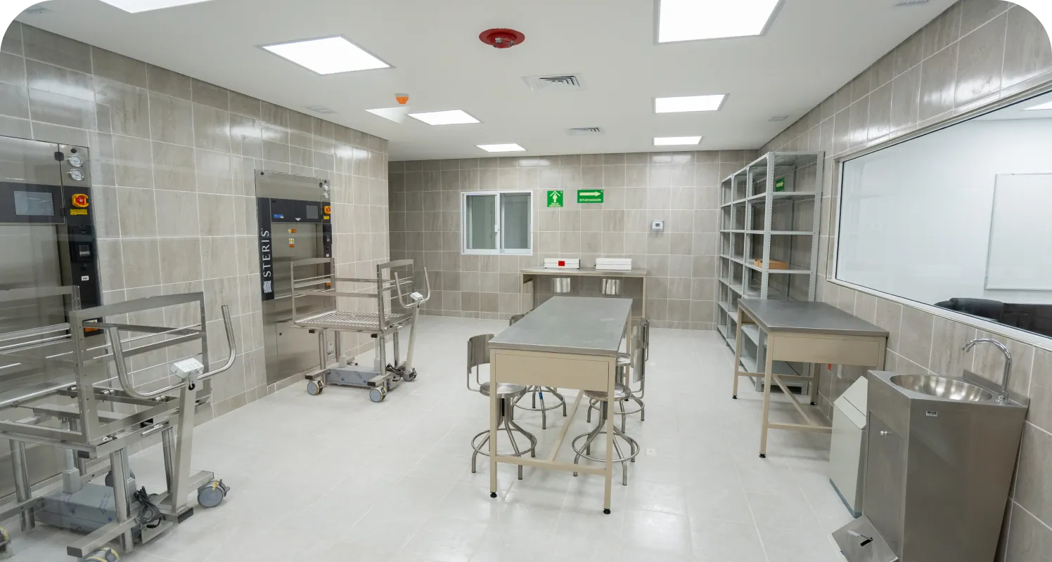 Central de equipos y esterilización hospitalaria